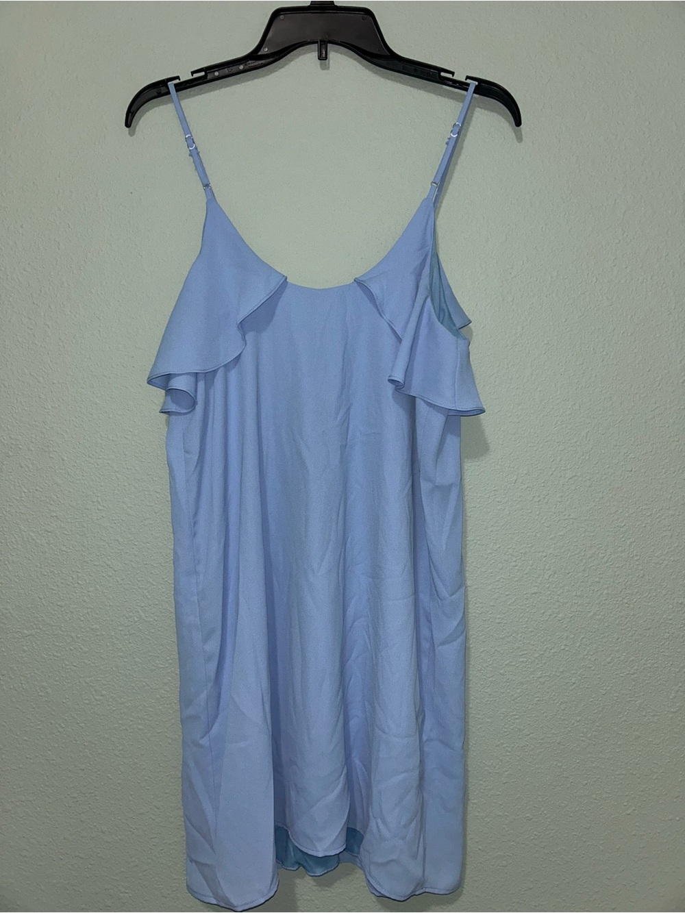 Everly Light Blue Ruffle Cami - Picture 3 of 8